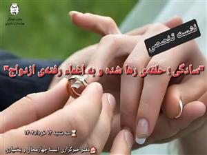 نشست تخصصی«سادگی؛ حلقه‌ی رها شده و به اغما رفته‌ی ازدواج»	